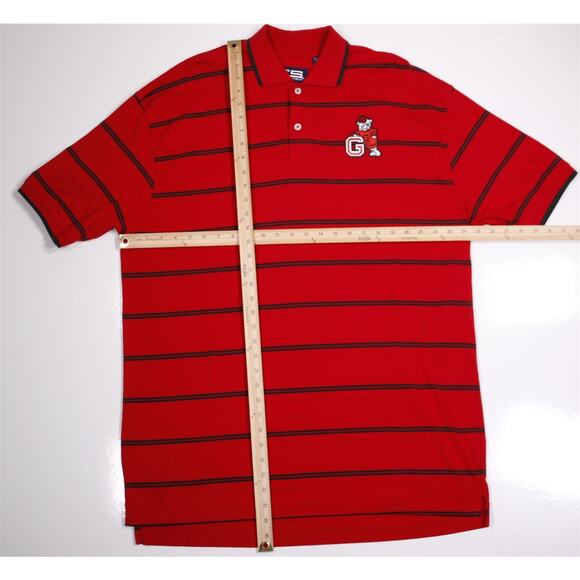 Georgia Bulldogs UGA Vintage Red Leaning Dawg Polo Shirt XXL - Picture 5 of 7